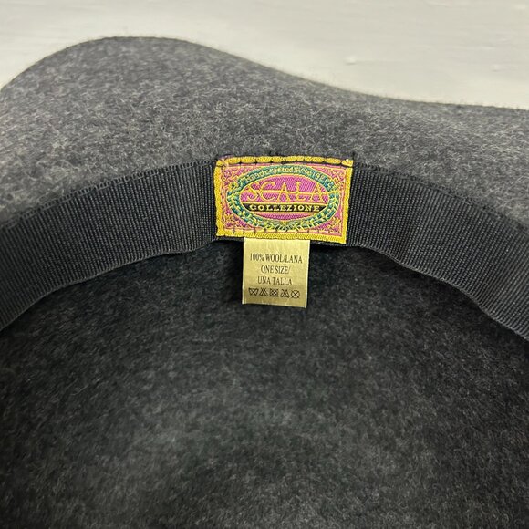 Vintage Scala Collezione Dark Gray Wool Felted Floppy Wide Brimmed Hat OS - Picture 4 of 4